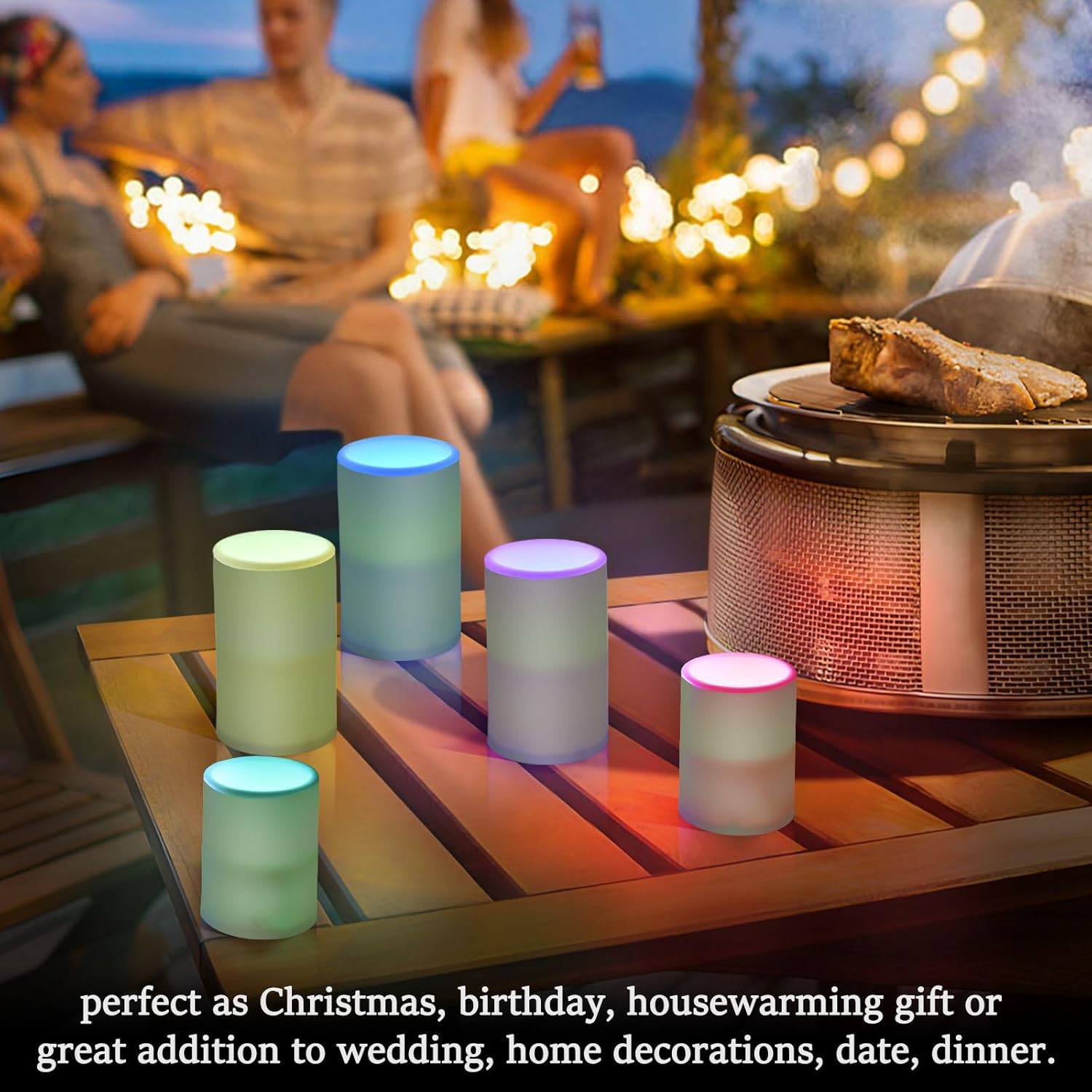 Dark Green Solid Color Flameless Candles with Remote and Timer, LED Battery Operated Pillar Candles 2 Pack for Holiday, Wedding, Party, Home Decor
