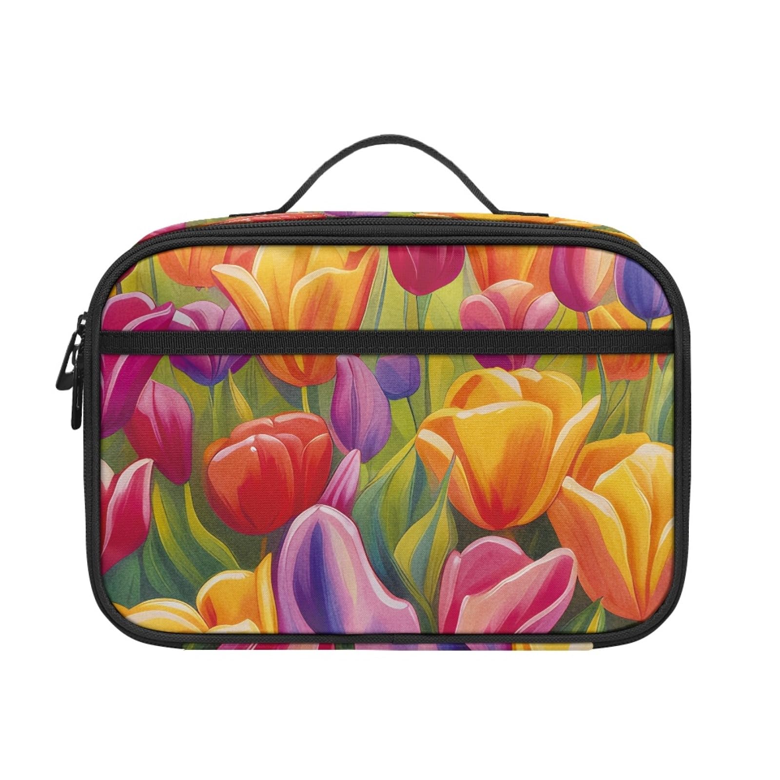 Surwin Sac Repas Isotherme, Motif Fleur 3D Sac Déjeuner