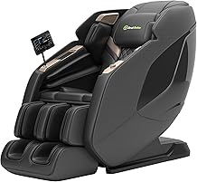 Real Relax 4D Massage Chair Full Body, Zero Gravity Recliner with Negative Ion Purification, Aromatherapy, 20 Auto Modes, Yoga Stretching, Touch Screen, Foot Rollers, Wireless Charger, PS5200 Black