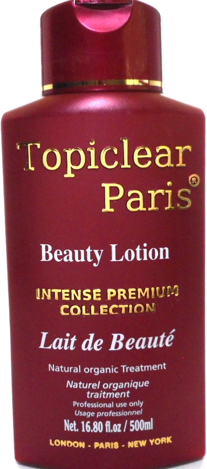 Topiclear PARIS INTENSE PREMIUM Skin Lightening Beauty Lotion Milk 500ML (EU) - evens skin tone on hyperpigmented areas - By Sonik Products Ltd