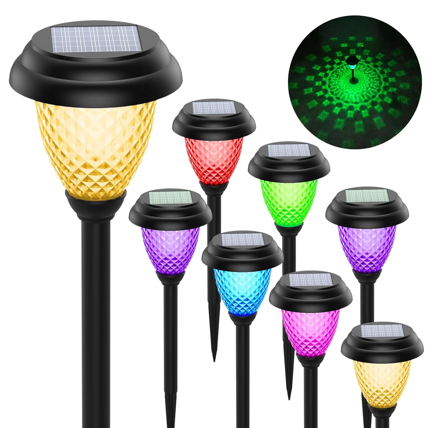 6-Pack Color Changing Waterproof LED Garden & Yard Lights with Auto On/Off for Walkway, Lawn, Patio (Warm White)-image-30