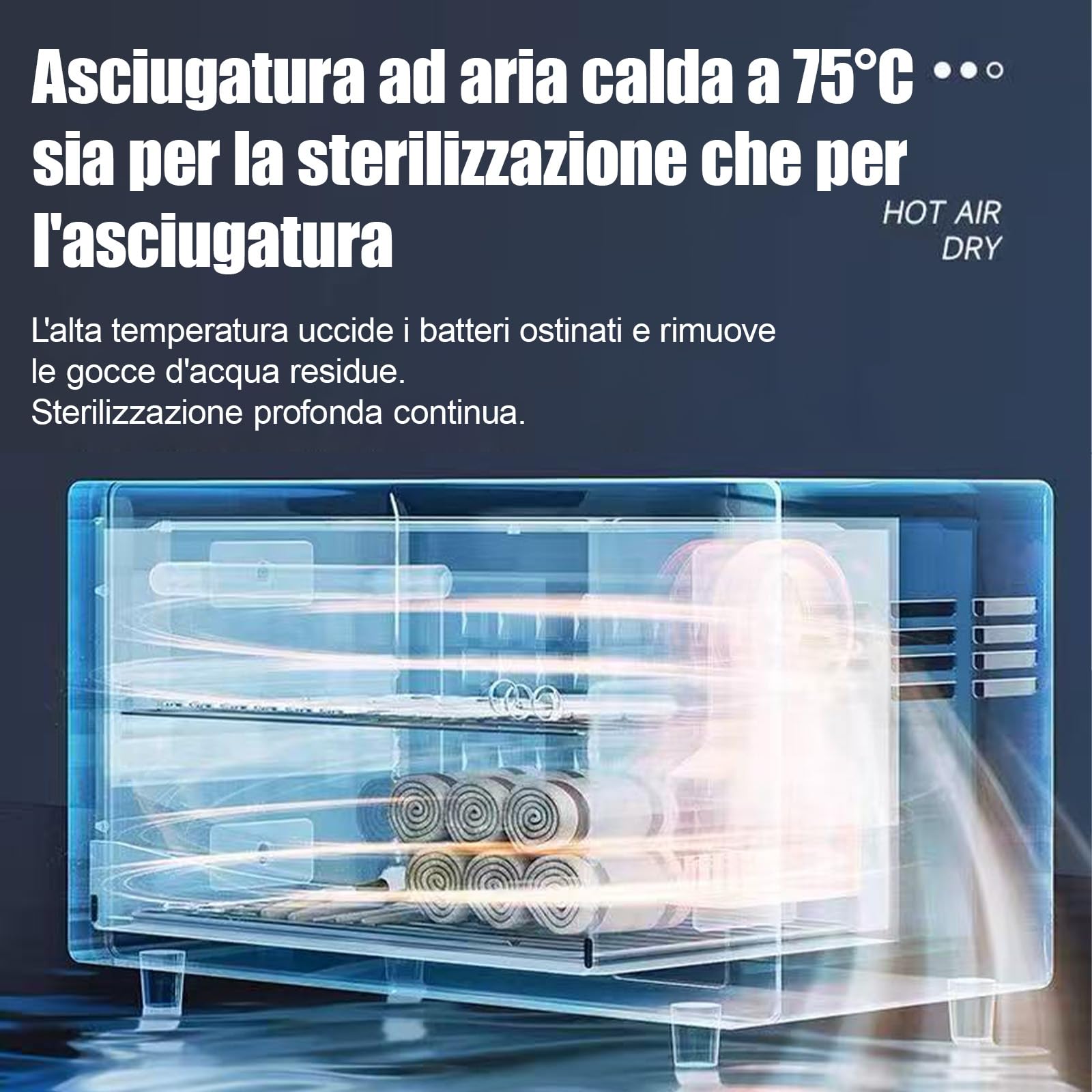 Sterilizzatore UV, sterilizzatore unghie, grande capacità 10/24 l, 75°C Aria Calda a Temperatura Costante, per salone di bellezza, parrucchiere, temperatura massima 250°(10L/Rosa)