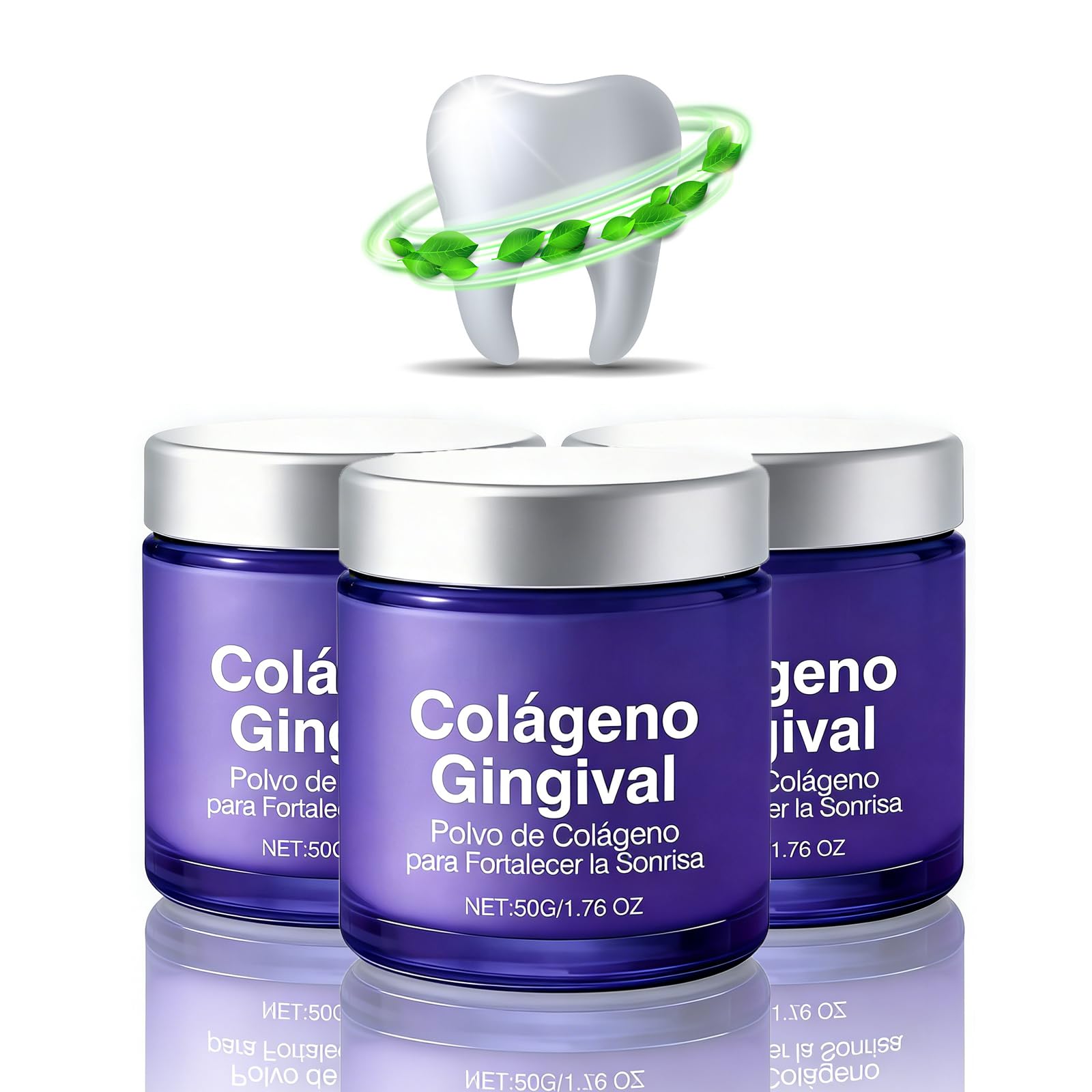 Colágeno Tooth en Polvo, Pasta Dental en Polvo con Colágeno e Hidroxiapatita, 50G, Cuidado de Encías, Protección del Esmalte y Limpieza Suave Diaria, Frescura y Limpieza Natural (2PC) — view 11