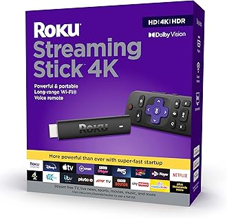 3820EU Streaming Stick 4K | HD/4K/HDR Streaming Media Player, Black
