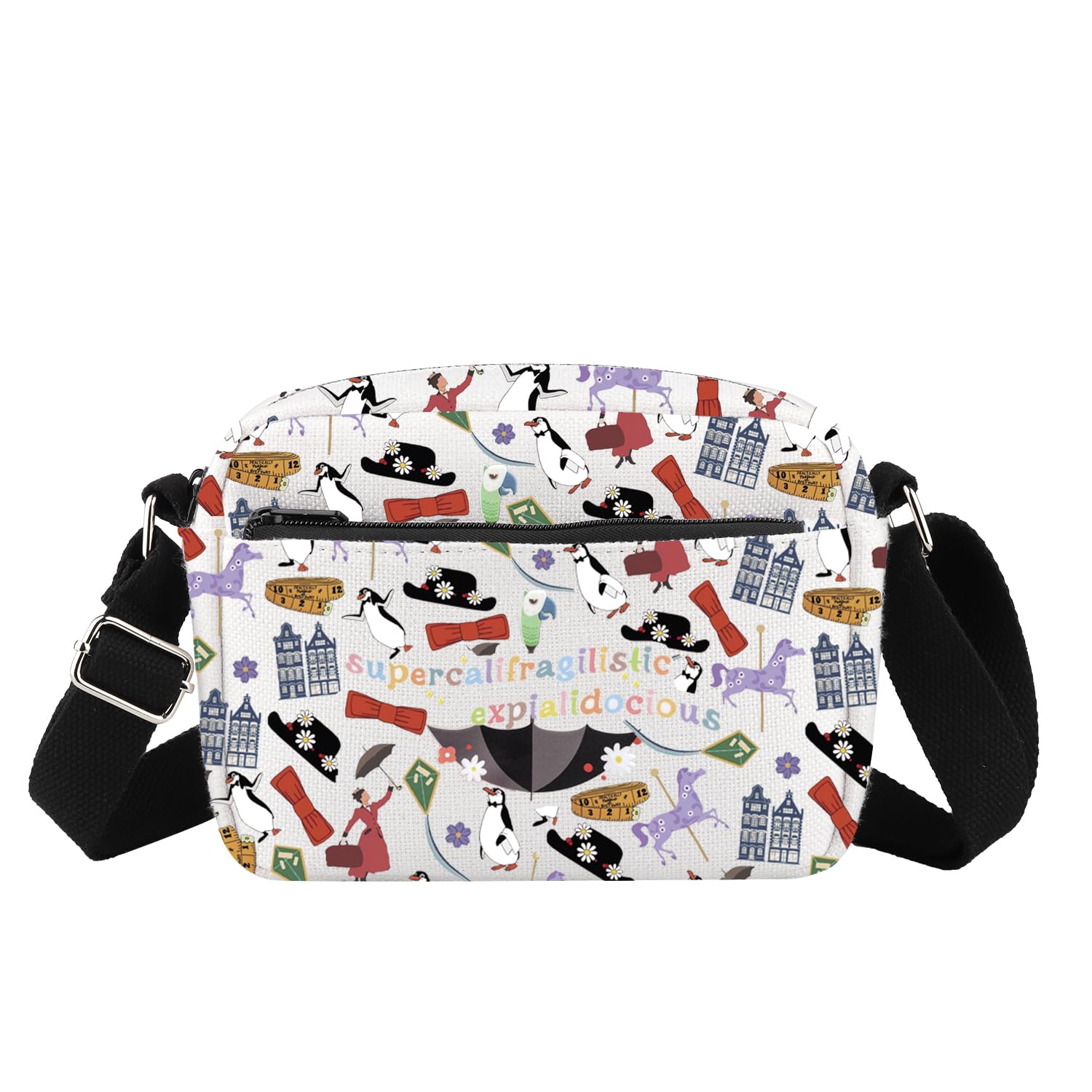 Movie Inspire Crossbody Bag Supercalifragilistic Umbrella Shoulder Musical Movie Messenger Bag