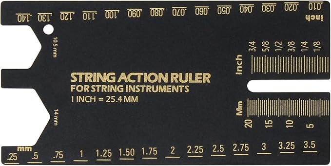 Amazon.com: Zfegto Guitar String Action Gauge, Guitar String Gauge ...