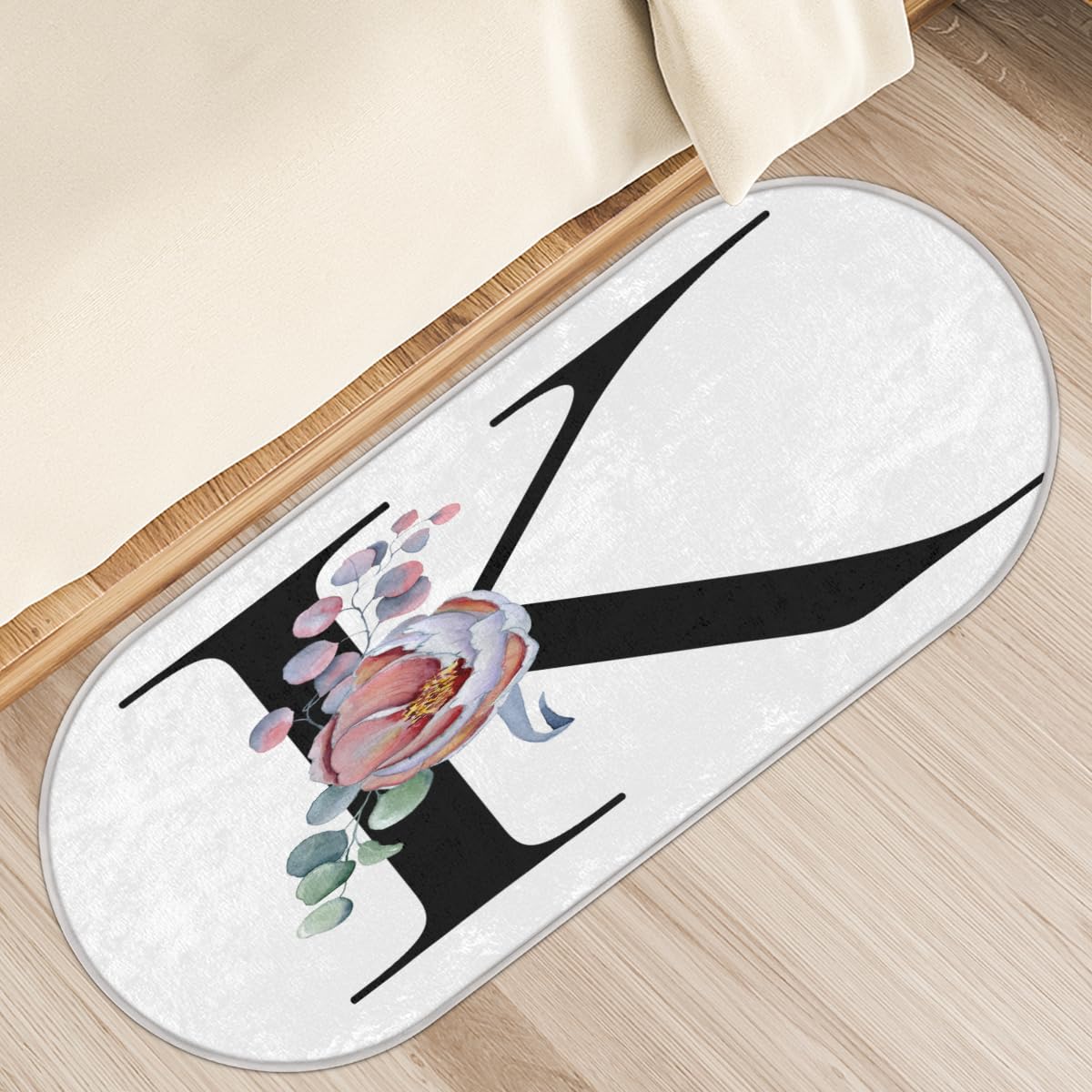 Tapis de sol personnalisé K TropicalLife 50x120 cm fleur et poil long