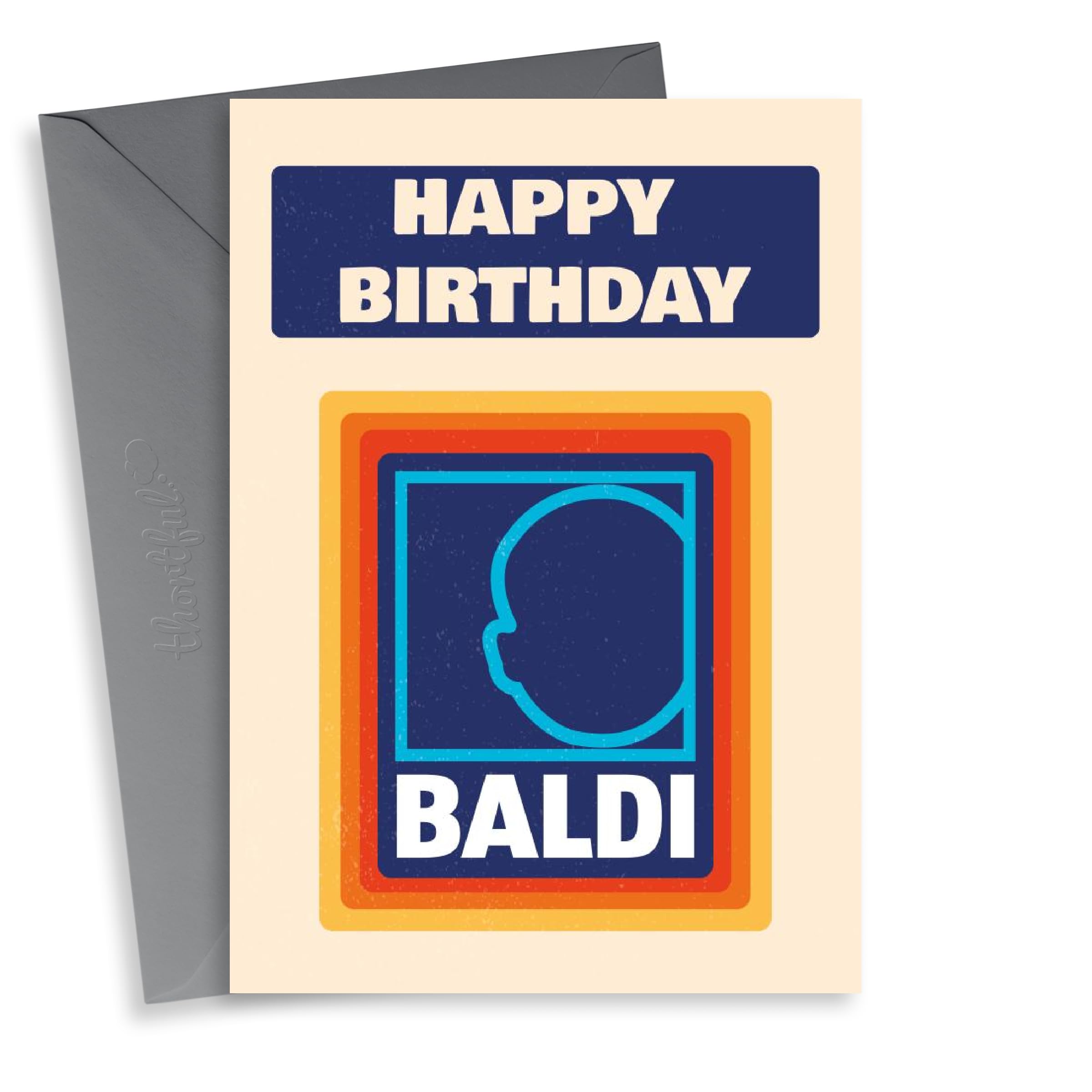 Cheeky Aldi Birthday Card - Funny Pun - Baldi