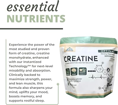 Optimal Health Systems Instantized Creatine Monohydrate Powder, 90 Servings