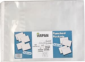 Buste Perforate In Plastica A3 Orizzontali - Confezione Da 52, Trasparenti, 60 Micron, Senza Acid, Per Documenti E Archivio - Foto 11