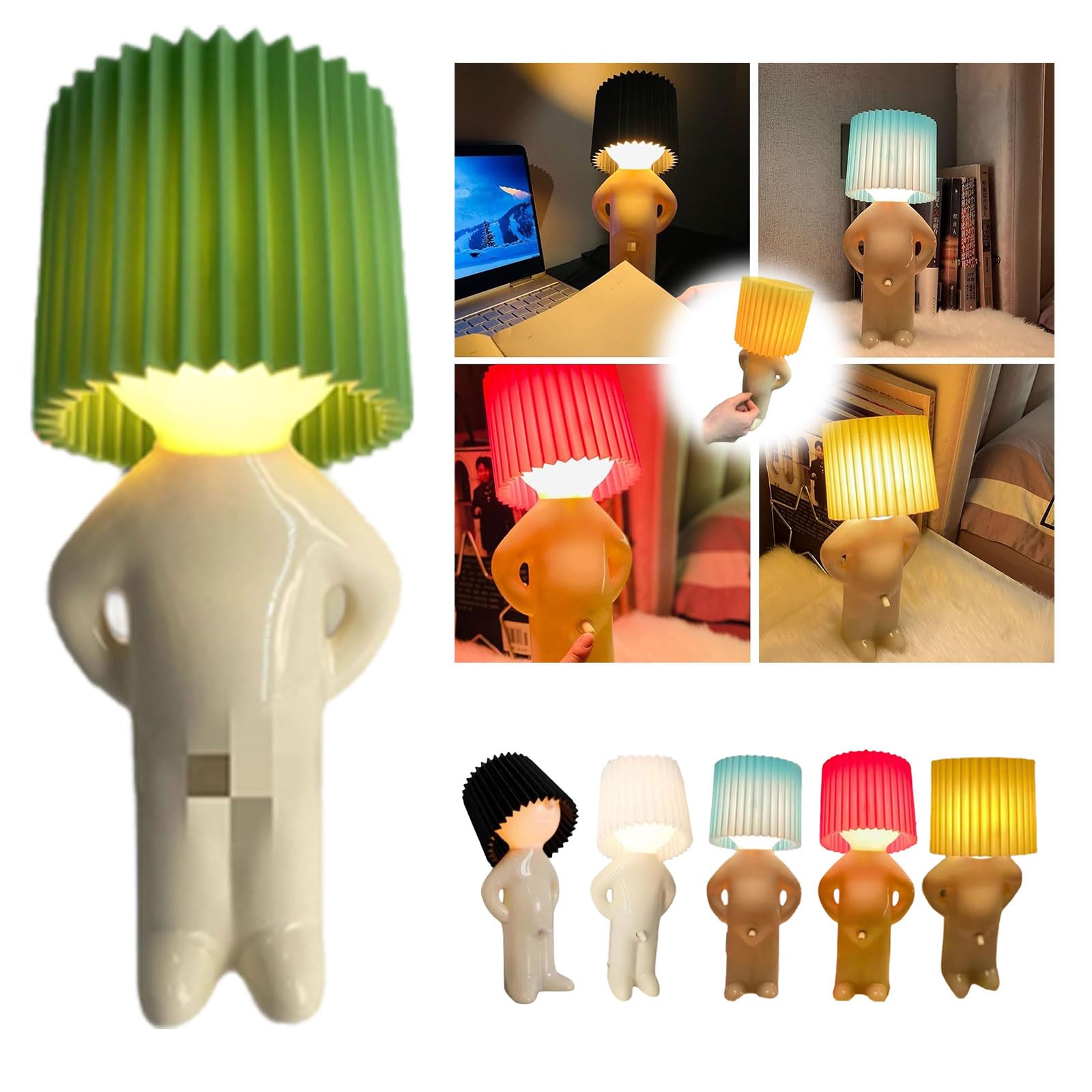 ハンドメイド⭐︎可愛い⭐︎世界で１つ　ナイトランプ　mannine マンナイン Amazon.co.jp: シャイマンランプ、屋内用リトルシャイマンランプ