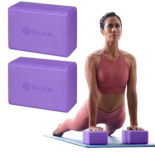 Gaiam Premium Dense EVA Yoga Blocks, Pair