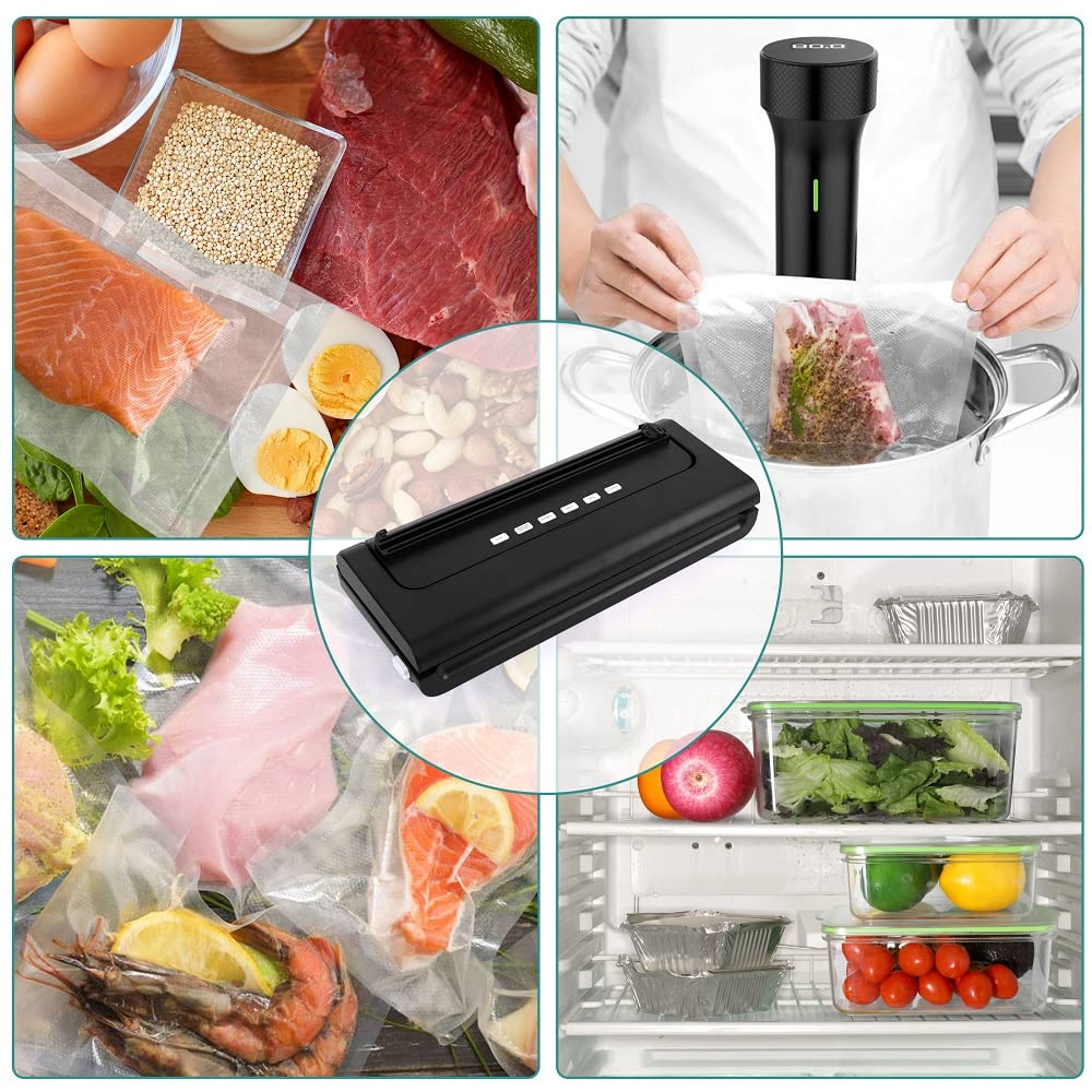 Envasadora al vacío Ultratec Advanced, aspira alimentos, documentos y más, 5 funciones, incluida la aspiración externa, amplios accesorios y repuestos incluidos