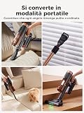 Proscenic P11 Ultra+ Aspirateur Balai sans Fil,50KPa 50Mins 500W Aspirateur sans Fil Puissant,Brosse Anti-Emmêlement,télescopique Léger Aspirateur Balai pour Tapis, Poils Animaux, Sol Dur et Voiture - 6