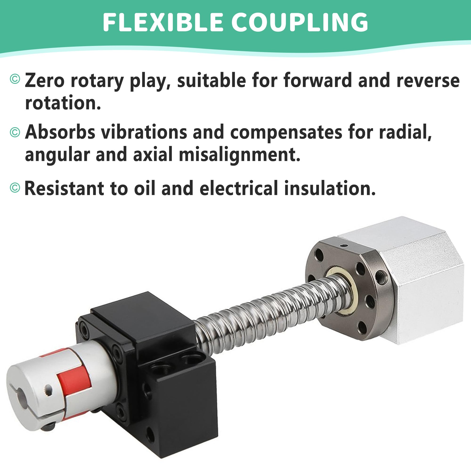 Acopladores Flexibles de Aluminio 10 mm a 10 mm, Conector Acoplamiento de Eje para impresora 3D CNC servomotor (D20 L25)