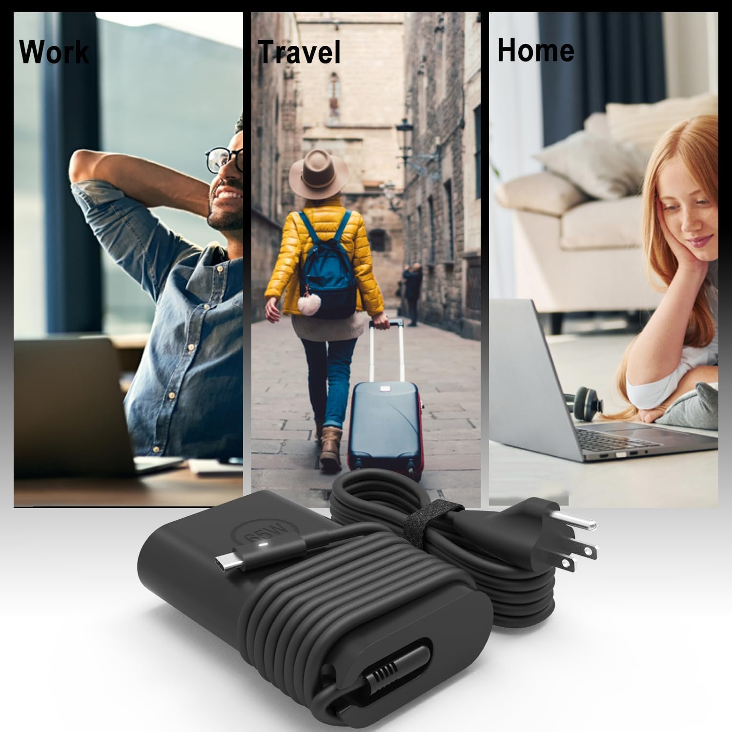 GDTOWD 65W USB Type C Laptop Charger Compatible with Dell Latitude 5540 5420 5520 5430 5320 7420 7275 7440 5440 5450 7430 7400 5550 5530 9410 XPS 13 Chromebook 3100 Fast Charging Computer AC Adapter - Image 7