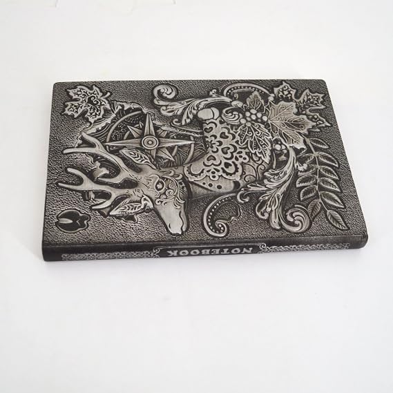 Leather Writing Journal Notebook Travel Journals Vintage Handcraft Embossed Deer Antique Diary Notebook Daily Weekly Monthly Planner Journal