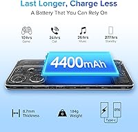 Vista 5 de Ulefone Note 16 Pro 2023 Teléfono celular desbloqueado, Android 13, Octa-core 12 GB + 128 GB, teléfonos de pantalla de 6.52 pulgadas