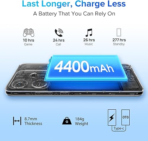 Miniatura 6 de Ulefone Teléfonos celulares desbloqueados, Note 16 Pro 12 GB + 128 GB, 8 núcleos, 6.52 pulgadas HD+ pantalla desbloqueada, Android 13, 50MP + 8MP,