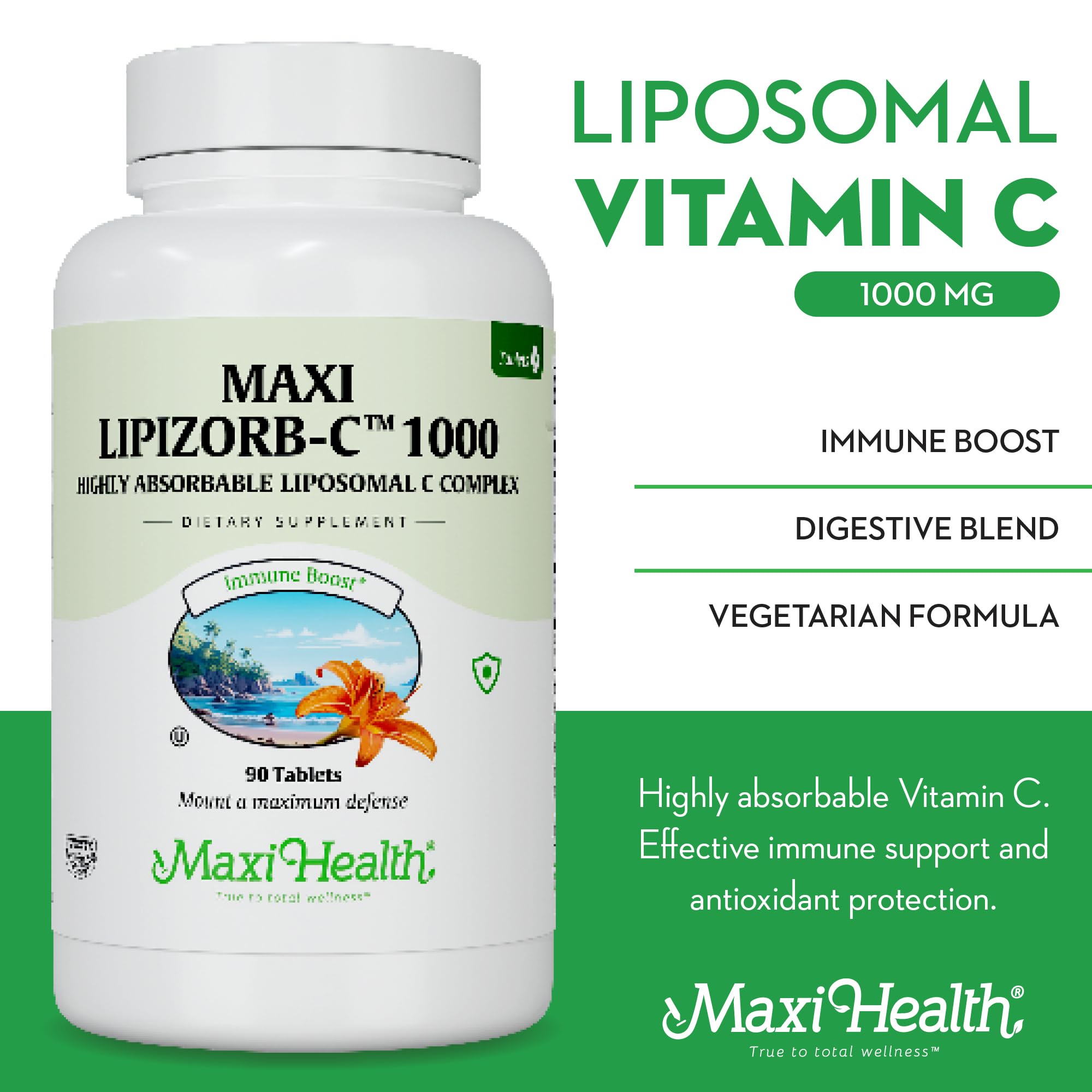 Amazon.com: Maxi Health Liposomal Vitamin C 1000mg Tablets with Digestive Blend, Highly Absorbable High Dose VitaminC, Non GMO Kosher Vegetarian Doctor-Formulated Immune Support Supplement (90 Count) : Health & Household Amazon.com: Maxi Health Liposomal Vitamin C 1000mg Tablets with Digestive Blend, Highly Absorbable High Dose VitaminC, Non GMO Kosher Vegetarian Doctor-Formulated Immune Support Supplement (90 Count) : Health & Household