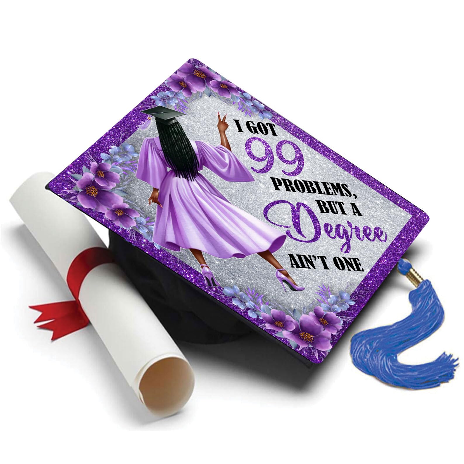 Tassel Toppers 99 Problems - Jay Z Grad Cap Topper, Graduation Cap Decor, Graduation Cap Decorations