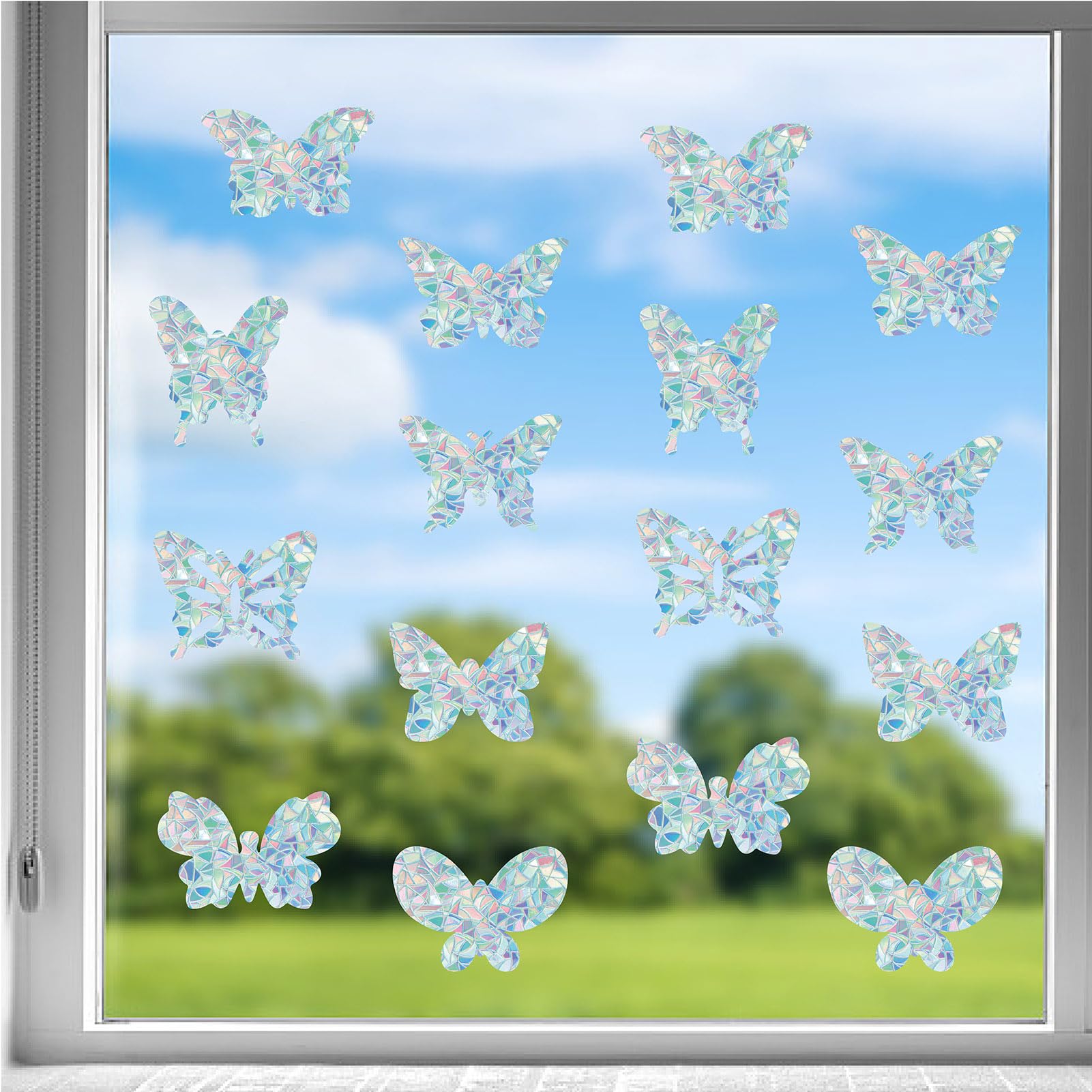 GORGECRAFT 4pcs Autocollants Arc-en-Ciel Pour Fenêtres - Arche Feuille Soleil Chat - Anti-Collision Oiseaux & Décoration Attrape-Soleil