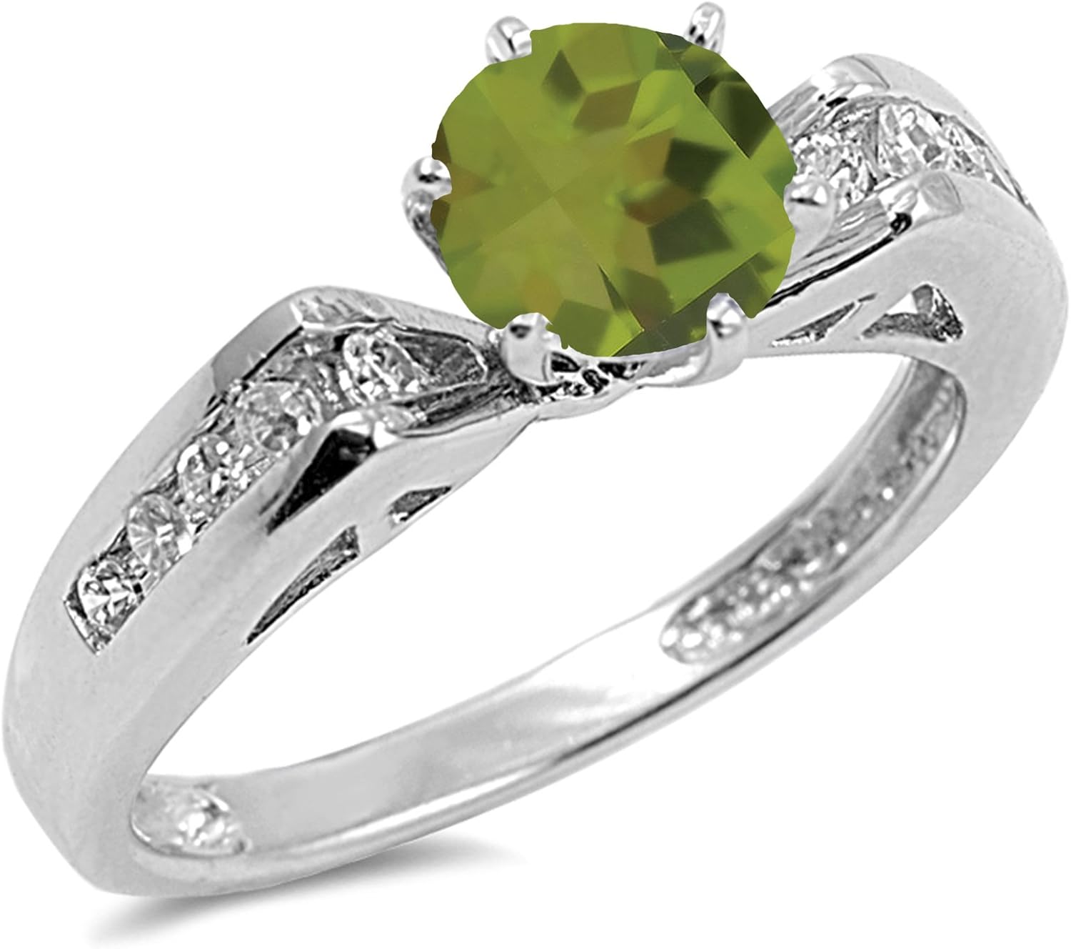 CHOOSE YOUR COLOR Sterling Silver Round Wedding Ring