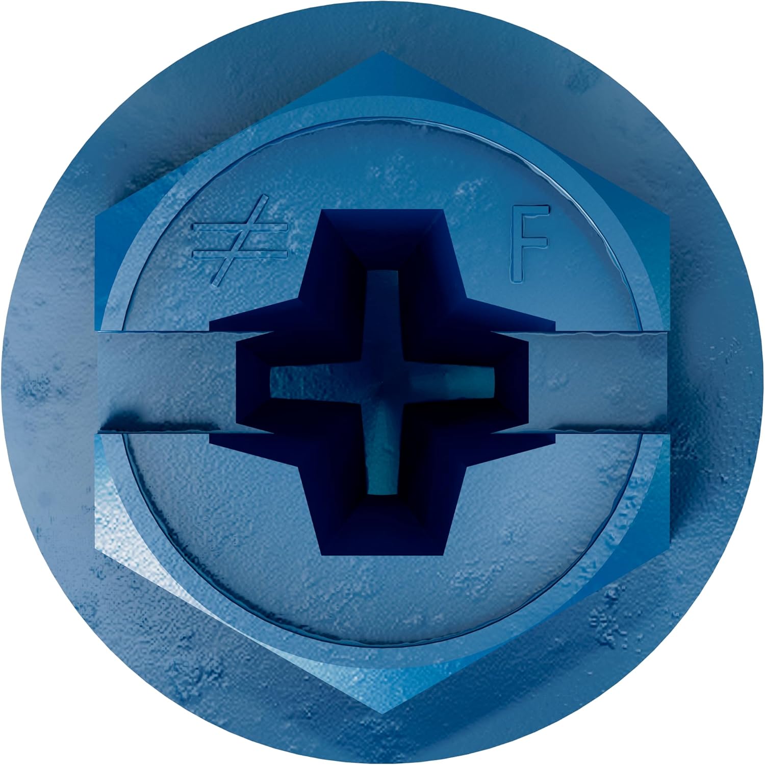 Simpson Strong-Tie TNT25400H Titen Turbo — 1/4 in. x 4 in. Hex-Head Concrete and Masonry Screw, Blue (100-Qty)