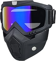Vista 7 de Máscara de Paintball Antiniebla, Máscara Táctica de Cara Completa Desmontable Ajustable, Máscara de Esquí, Gafas de Protección Facial