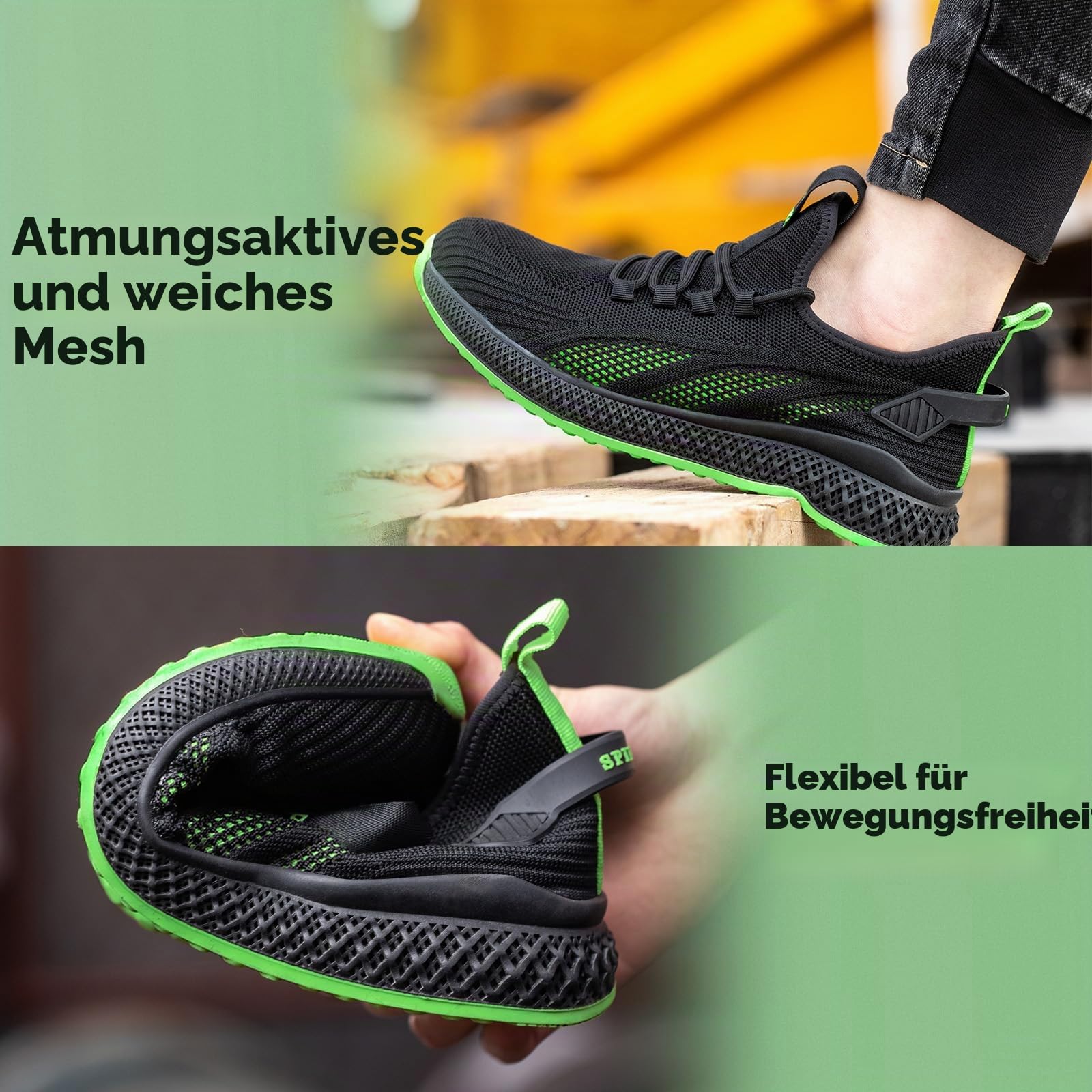 SPIEZ Unisex Sicherheitsschuhe für Herren leicht Arbeitsschuhe Damen