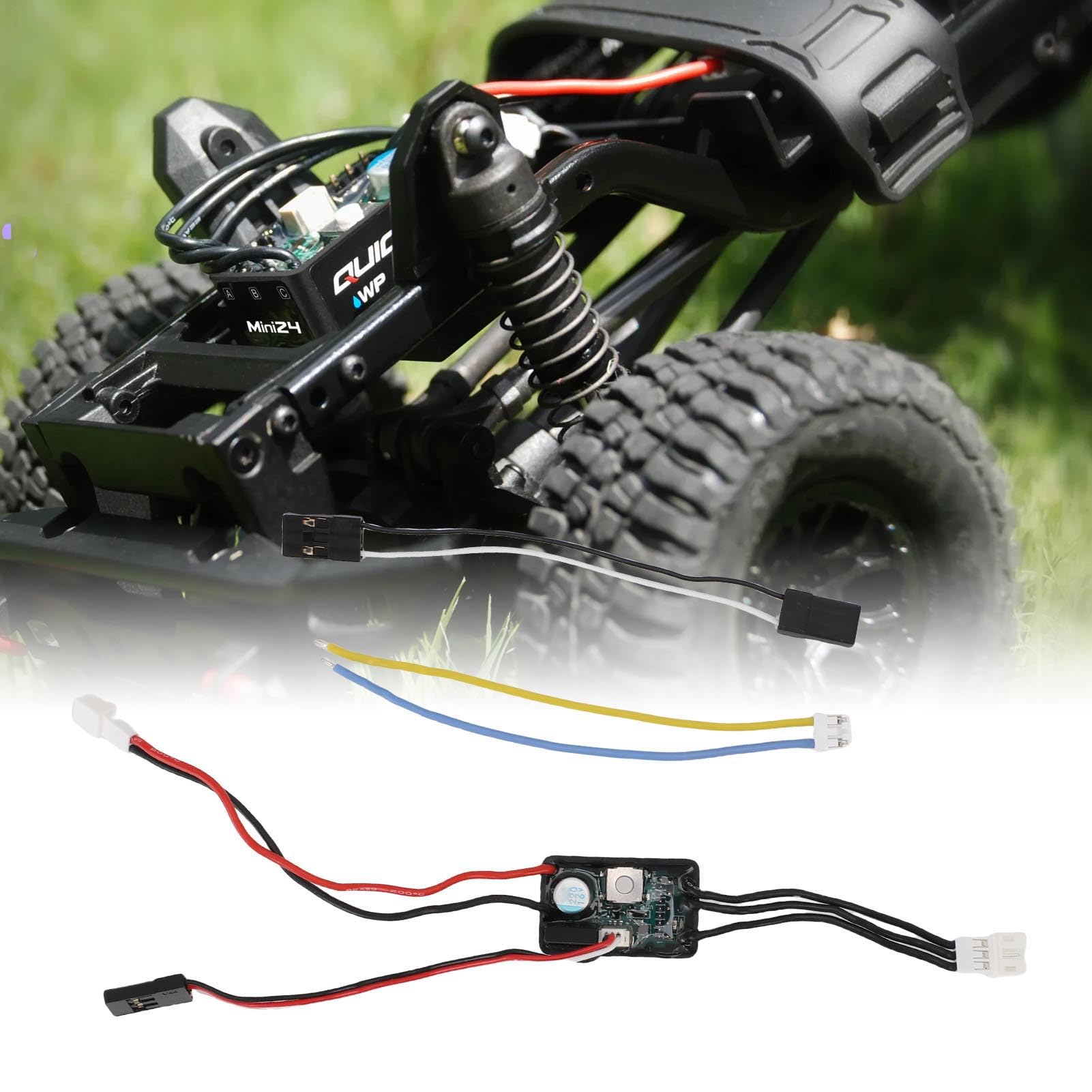 Naroote Bezszczotkowy Elektryczny Regulator Prędkości 25A RC ESC do Silników Outrunner 1621 1212 1806, z odpornością na Deszcz IP67 i Zaawansowanym Odprowadzaniem Ciepła, Idealny do Gąsienic RC w