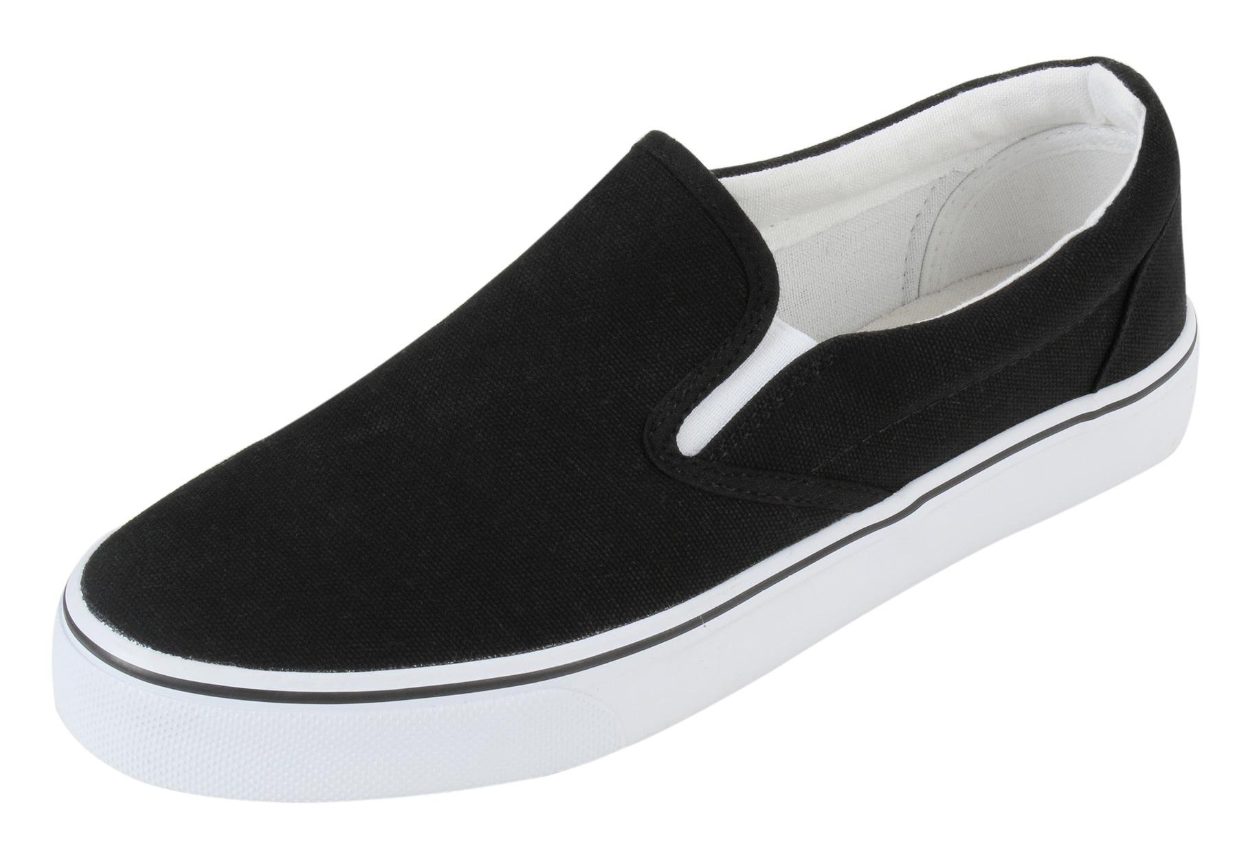 Womens Canvas Slip on Fashion Sneaker Skate Shoe