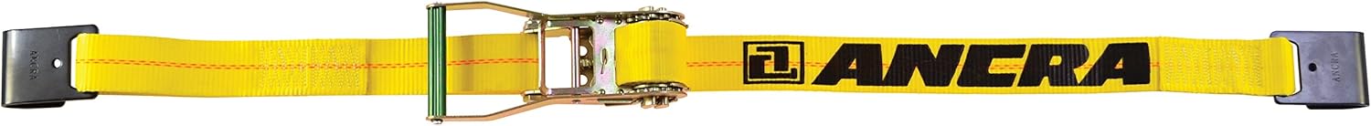 Ancra 45982-11 Ratchet Tie Down with Long Wide Handle and Flat Hooks, 2-Inch by 30-Feet, 3,333-Pounds Working Load Limit