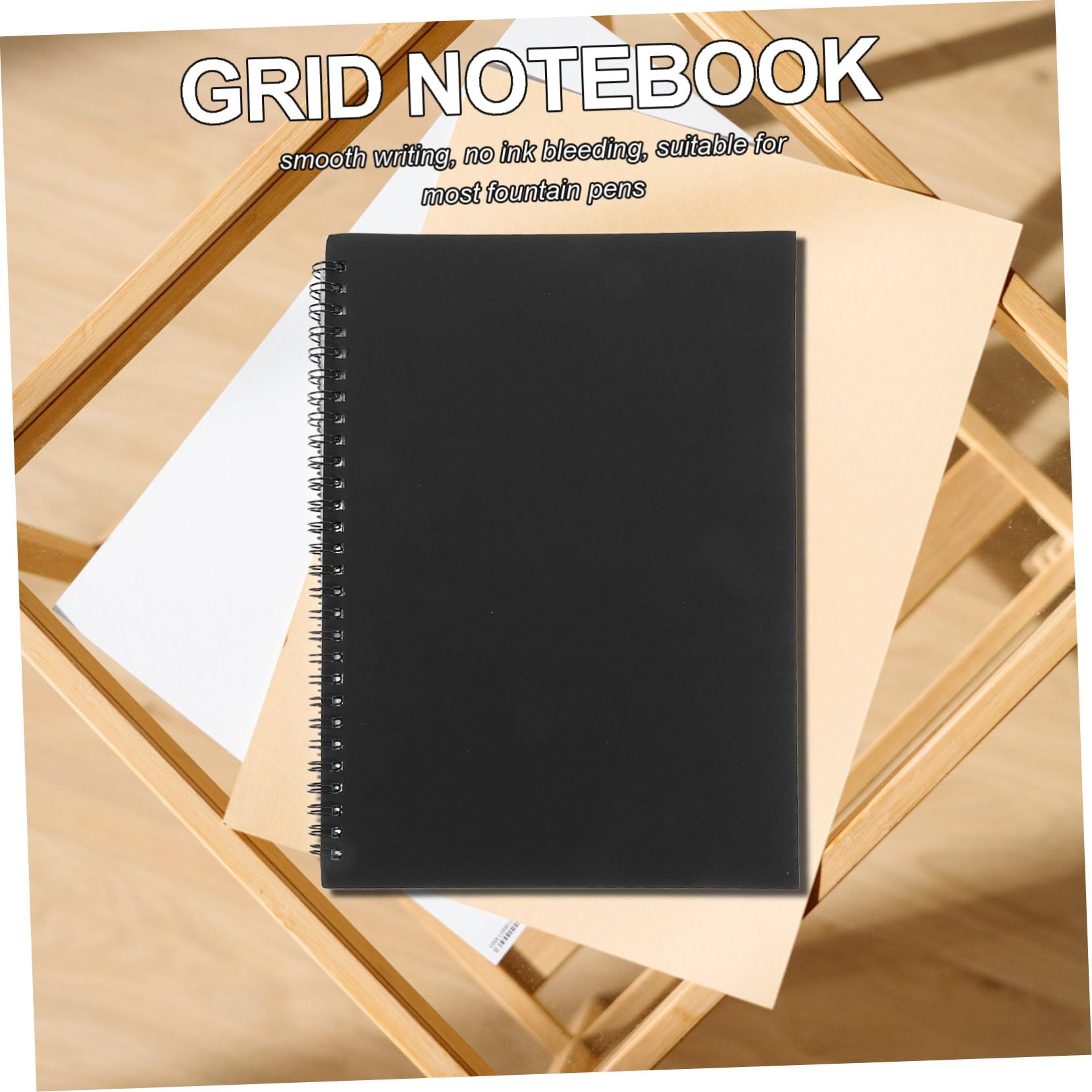4 Stück Notizbücher Kariert mit Stabilem Kraftpapier cover Robustes Spiralheft für Schule Studium und Büro Geeignet für Füller Vielseitig Einsetzbar für Notizen Skizzen und