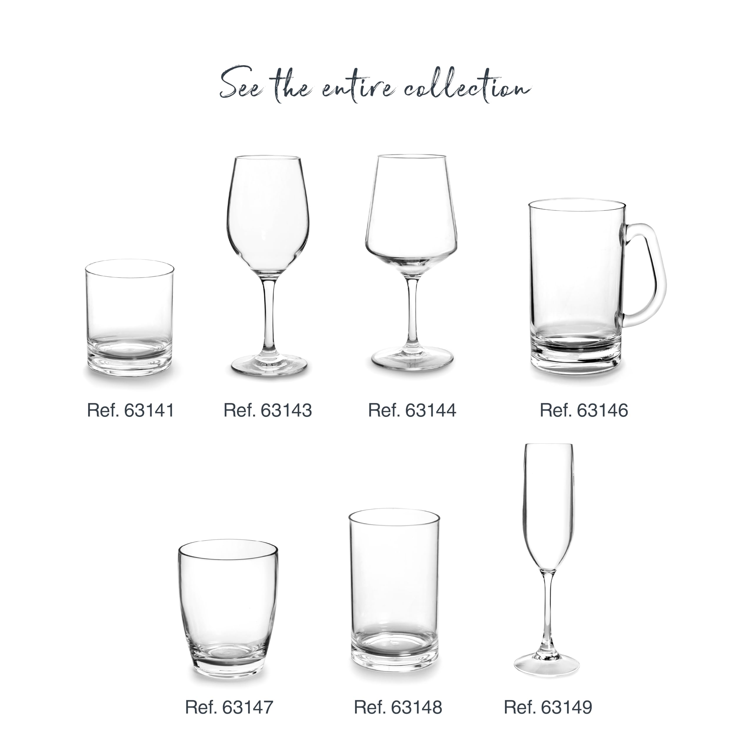 LACOR - 63141 – Set de 6 verres à whisky, Tritan, sans BPA, 400 ml, compatibles lave-vaisselle, réutilisables, polyvalents