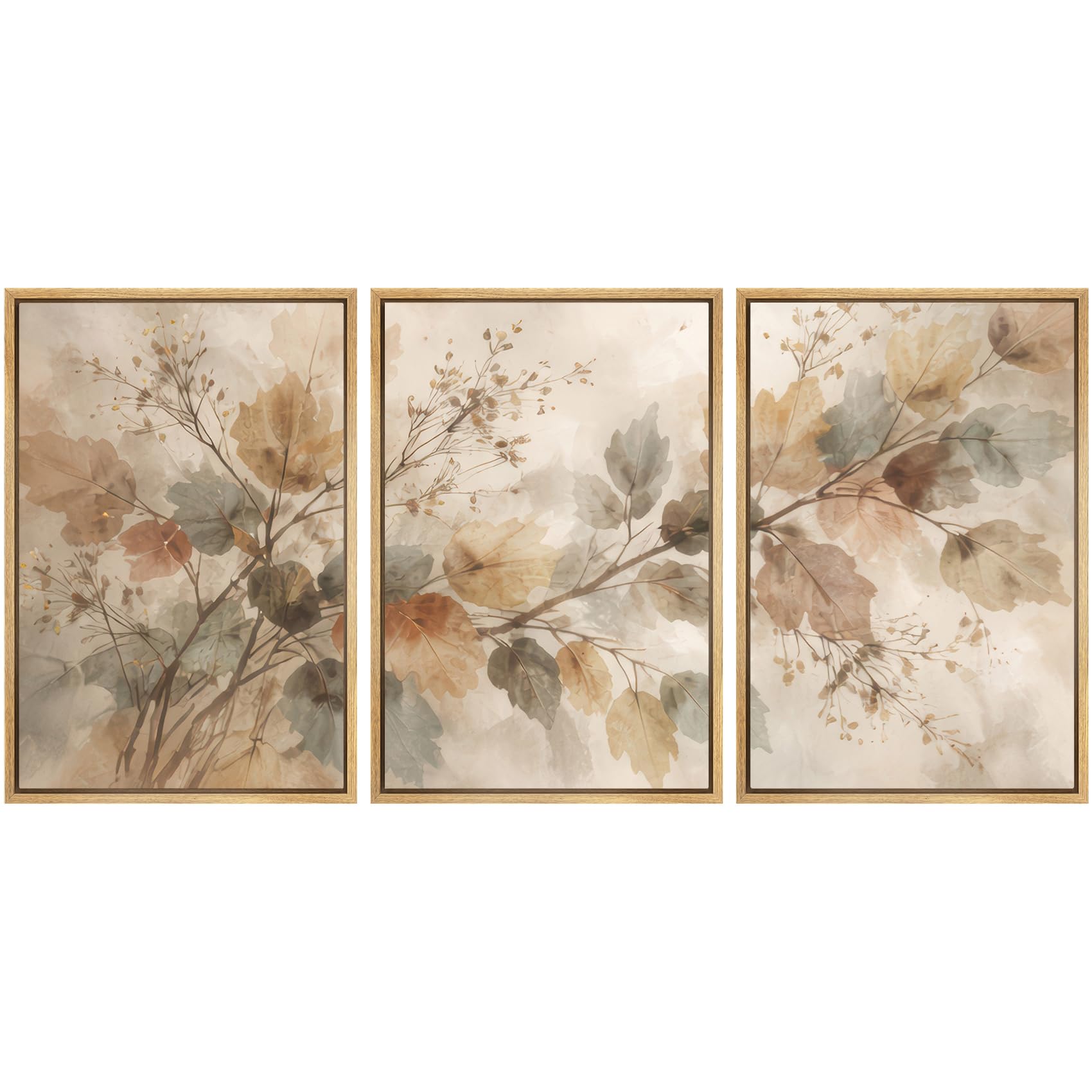 SIGNWIN Framed Canvas Print Wall Art Set Coastal Serenity Abstract Seaside Illustrations Modern Art Decorative Rustic Calm/Zen for Living Room, Bedroom, Office - 24"x36"x3 Natural — view 97