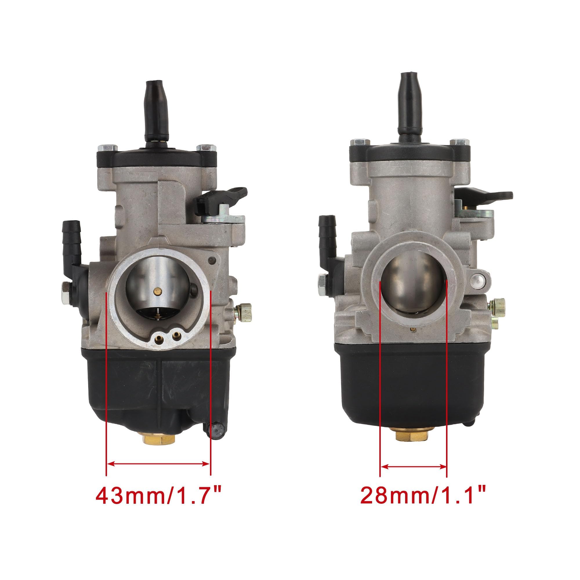 WOOSTAR PHBH 28mm BS Course Carburateur Remplacement pour 2 Temps 125cc Refroidi à L'air Moteur RS125 Dirt Pit Bike Motocyclette REG.3311