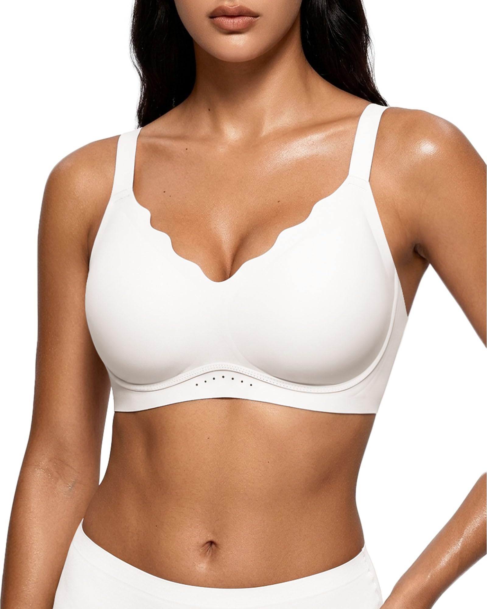 As Fairy Nahtloser BH ohne Bügel mit Luftlöchern für Damen | Bralette für Damen mit Jelly-Lift-Effekt starkem Halt & atmungsaktivem Luftdesign mit Luftlöchern, komfortabel für den Alltag