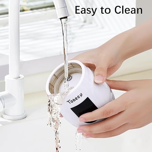 Miniatura 6 de Calentador de biberones portátil para viajar con botella de vidrio, 8 adaptadores, calentador de biberones para leche materna sobre la marcha, doble