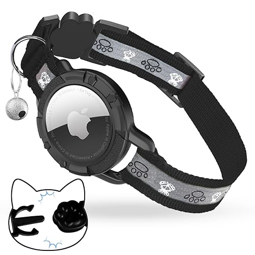 Breakaway AirTag Cat Collar, Reflective Cat Tracker Collar with Air