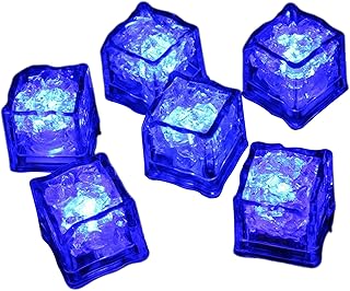 Juego de 12 luces LED para decoración de hielo para Navidad, bodas, fiestas, suministros prácticos de barware