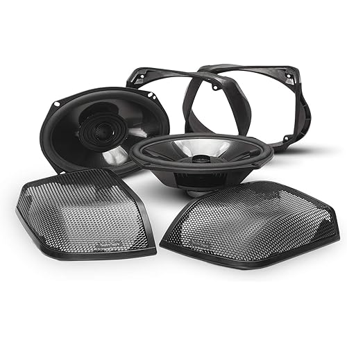 Rockford Fosgate TMS69BL14 Power Harley Davidson Saddlebag Speaker Audio Kit with Harness and All Installation Hardware (2014-2023)