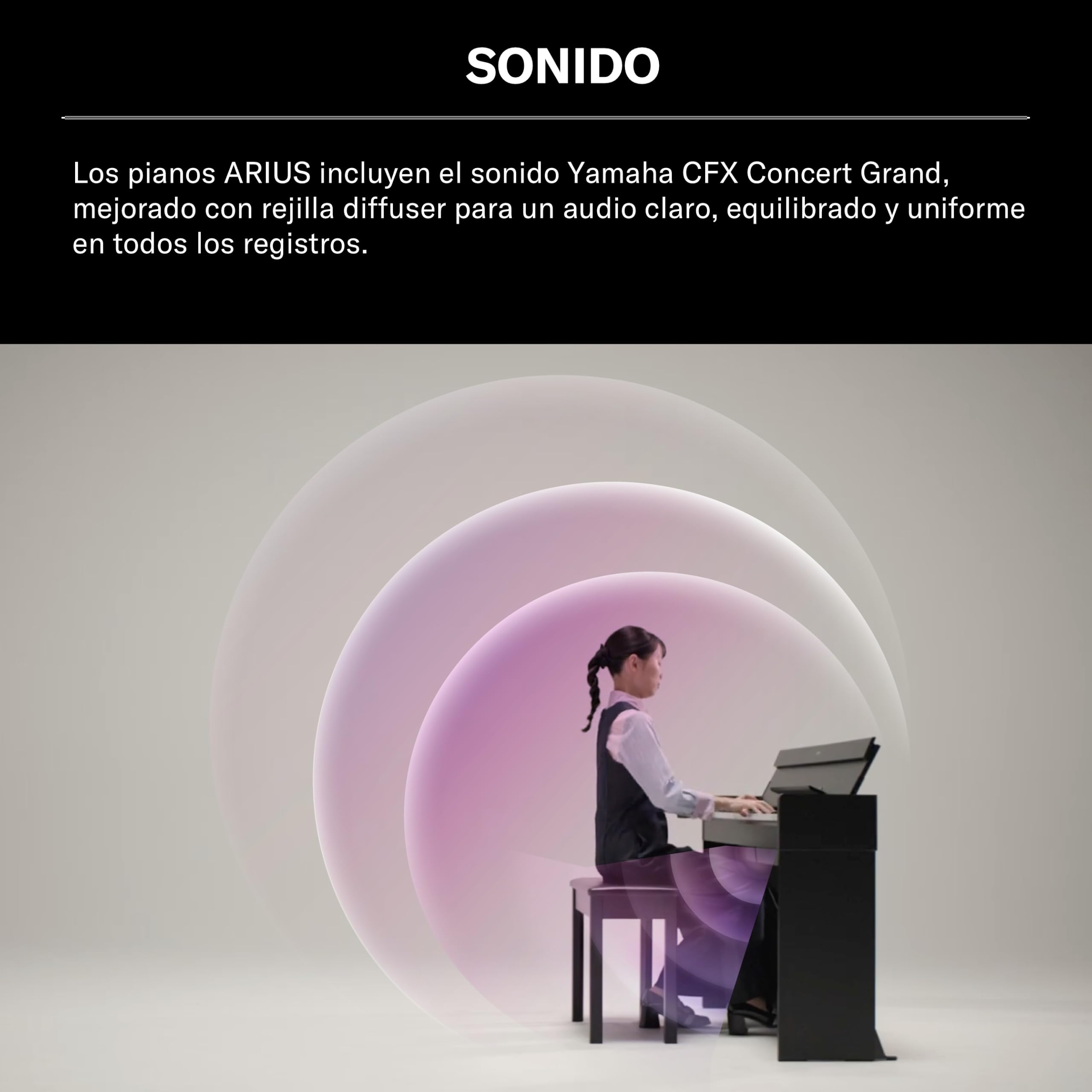 YAMAHA YDP-S36 Piano Digital – 88 Teclas Contrapesadas GHS, Sonido CFX Concert Grand, Diseño Slim, Bluetooth, 3 Pedales, Ideal para Casa y Principiantes – Blanco