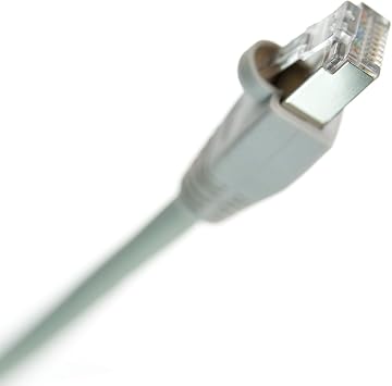 NTW Cat6 Ethernet Cable Shielded 50 FT Gray Plated RJ45 Connector Internet LAN Wire Cable Cord for Modem Router PC Mac Laptop PS5 PS4 Xbox 360 Patch Panel Faster Than Cat5 Cat5e, Grey 345-S6-050GY