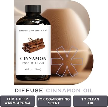 Brooklyn Botany Sweet Orange & Cinnamon Essential Oils 4 Fl Oz (Pack of 2) 100% Pure & Natural Warming & Inviting Aromatherapy Blend