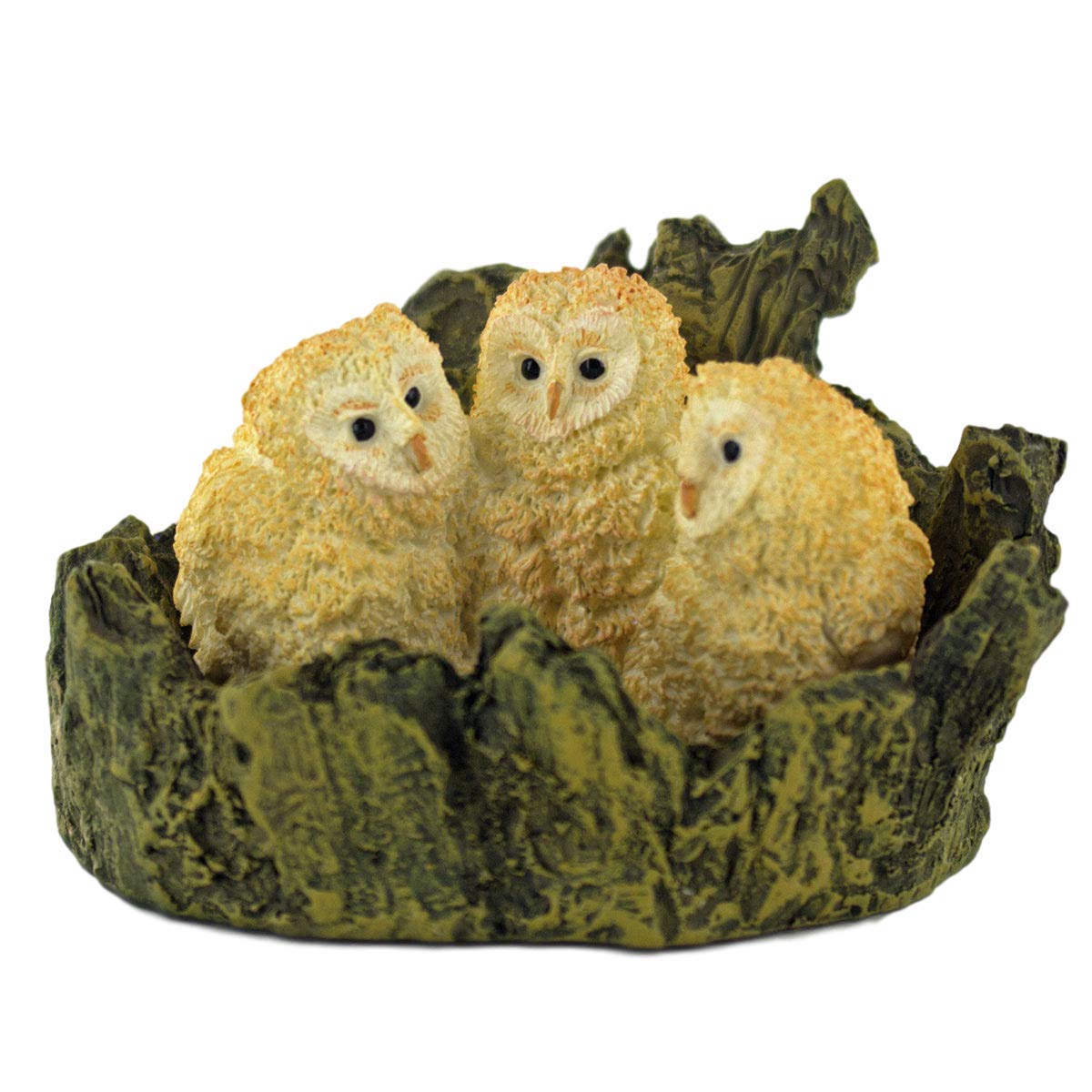 Three Barn owlets Owls Ornament Figurine using Bowbrook Moulds