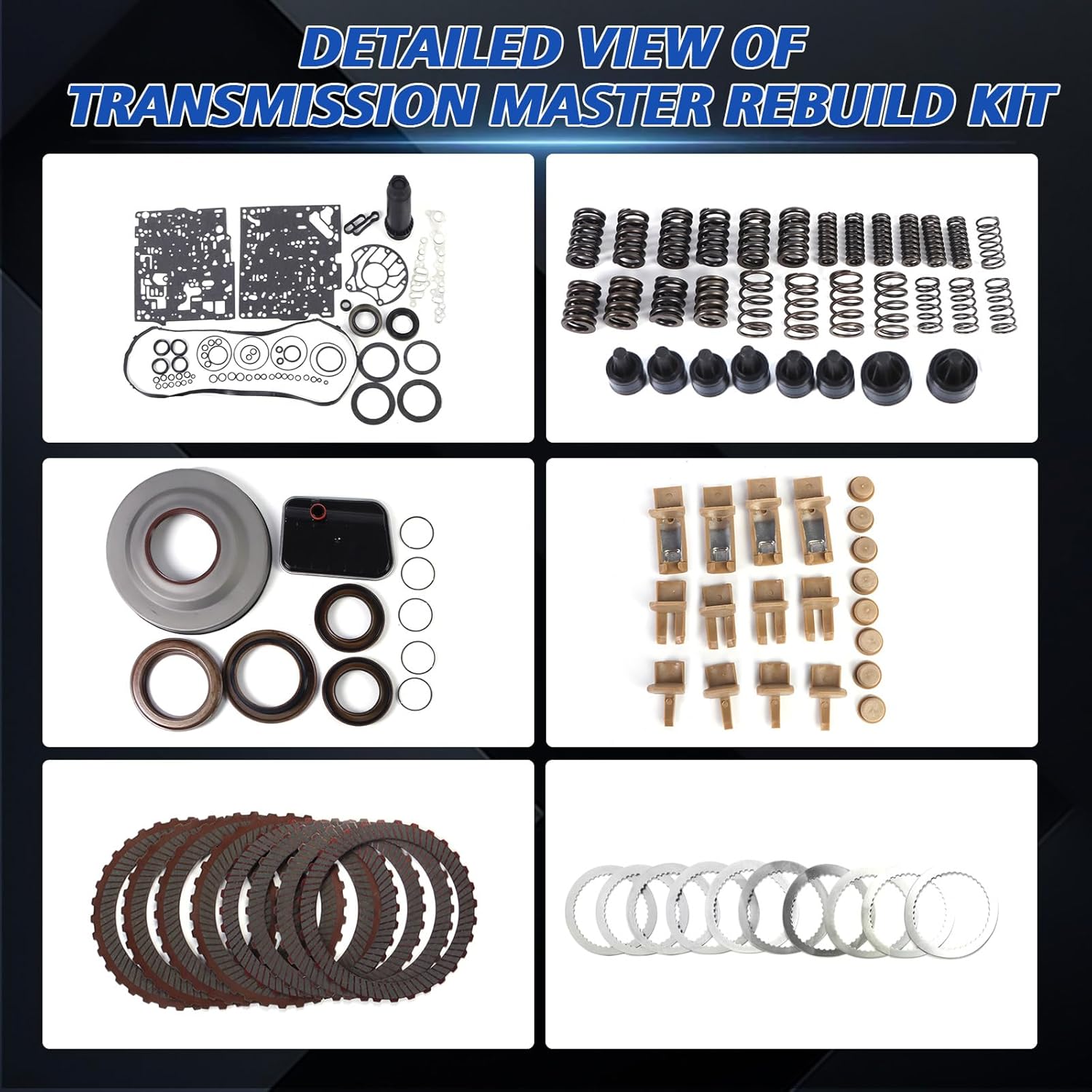 MPS6 6DCT450 Transmission Master Rebuild Kit Overhaul w/Rebuild Clutch Pistons Filte Fits for Clutch Pistons Filter, Focus C-Max Mondeo Compatible with S40 S60 2008-UP Car Aftermarket Parts