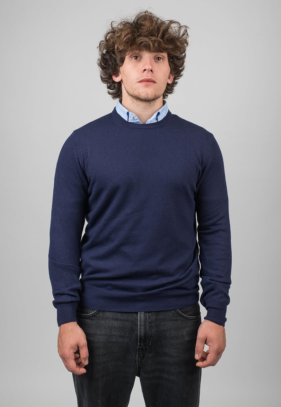 DALLE PIANE CASHMERE Maglione Uomo Misto Cashmere Lana | Maglione caldo e morbido per autunno e inverno, elegante da regalare per lei e per lui, autentico lusso Made in Italy