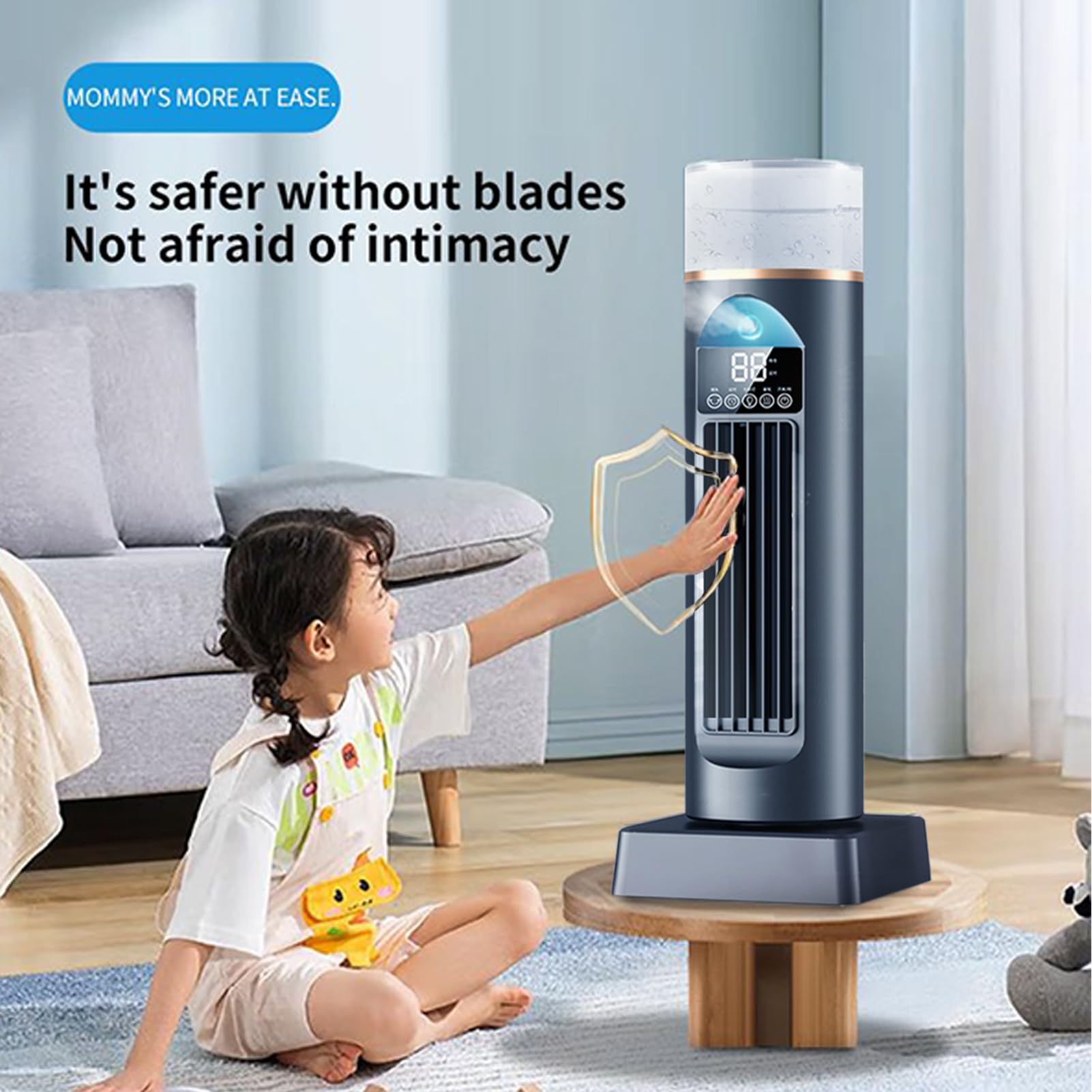 Ventilatore Raffreddante AC Portatile Personale Senza Pale Velocità | Ventilatore raffrescante ad aria fredda Per Camera Da , Soggiorno E Ufficio