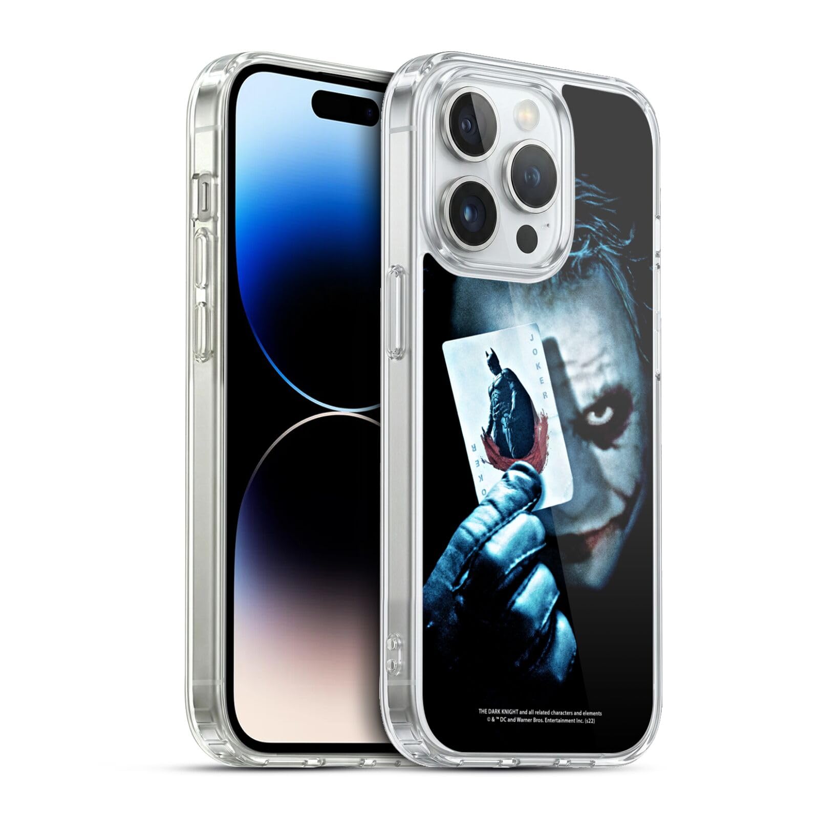 Head Case Designs Licenza Ufficiale The Dark Knight Carta Joker Arte Chiave Custodia in Gel [Protezione di Grado Militare] Compatibile con Apple iPhone 13 PRO E Compatibile con MagSafe